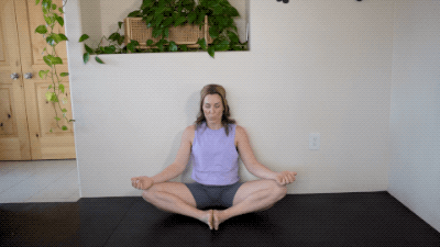 seated bound angle pose